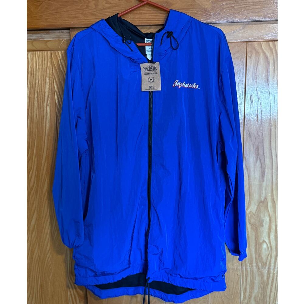 NWT VS PINK x Kansas Jayhawks Windbreaker Jacket - Size M/L